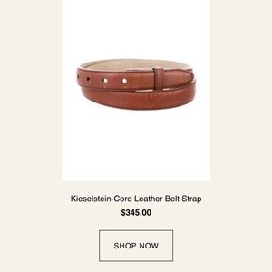 Kieselstein-Cord Leather belt strap
